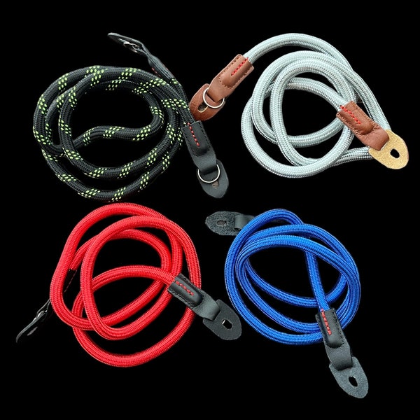 Camera strap - Climbing Rope Camera strap - 4 Styles - Fits any camera - Free Shipping