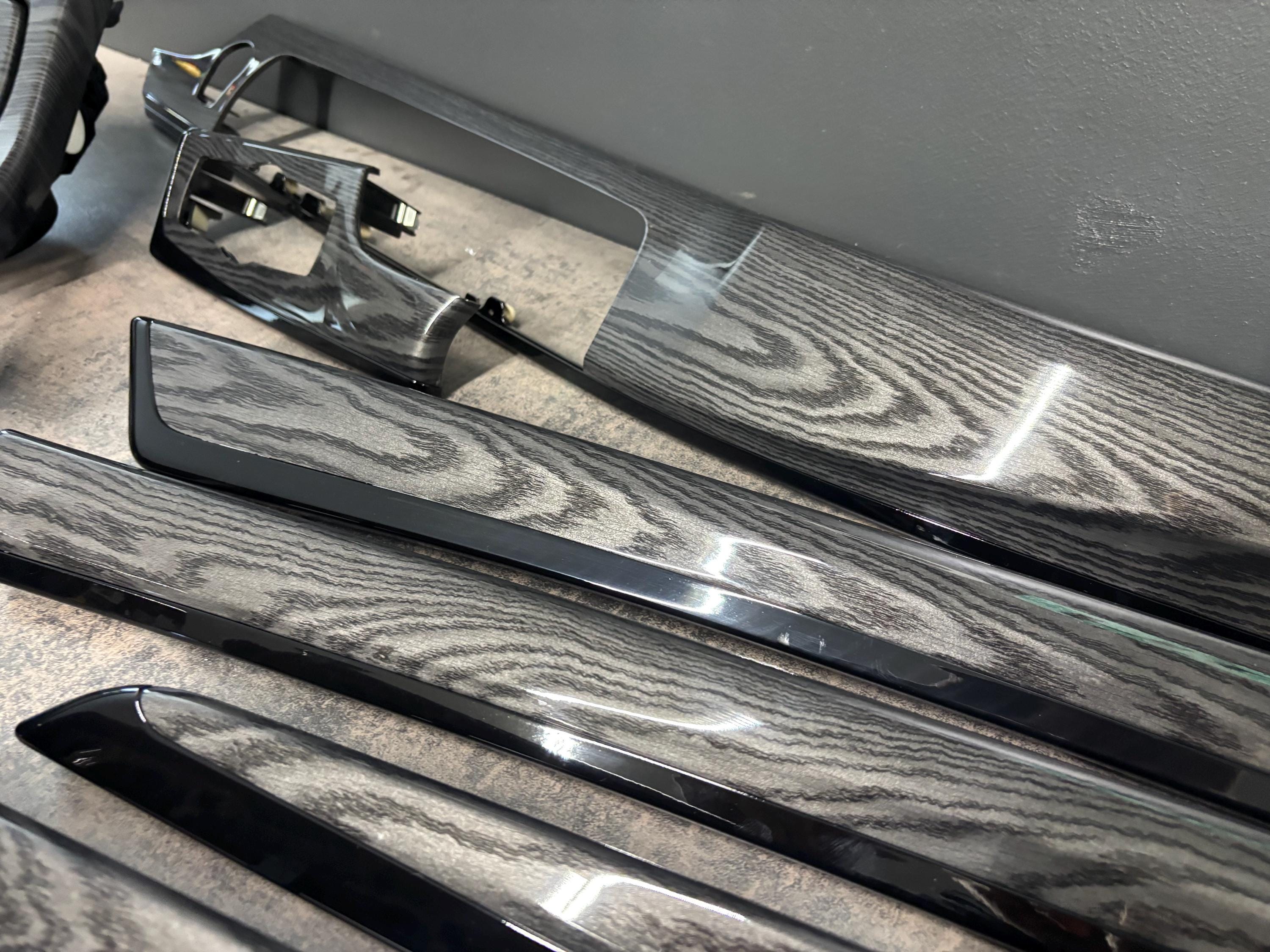 BMW F10 F11 Dark WOOD Interior Trim Set LHD - Etsy