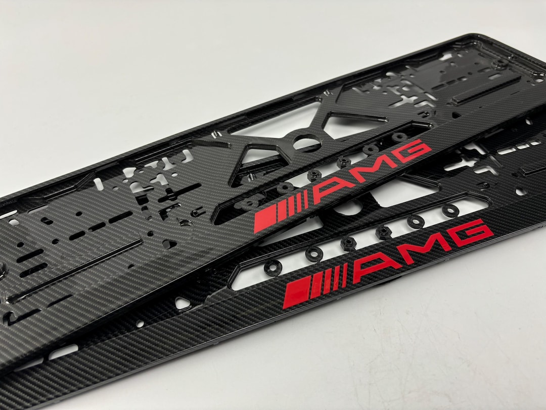 CARBON Mercedes Benz AMG Number Plate Surround Holder Frame 2x SET - Etsy