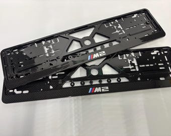 2x CARBON BMW M2 Number Plate Surround Holder Frame