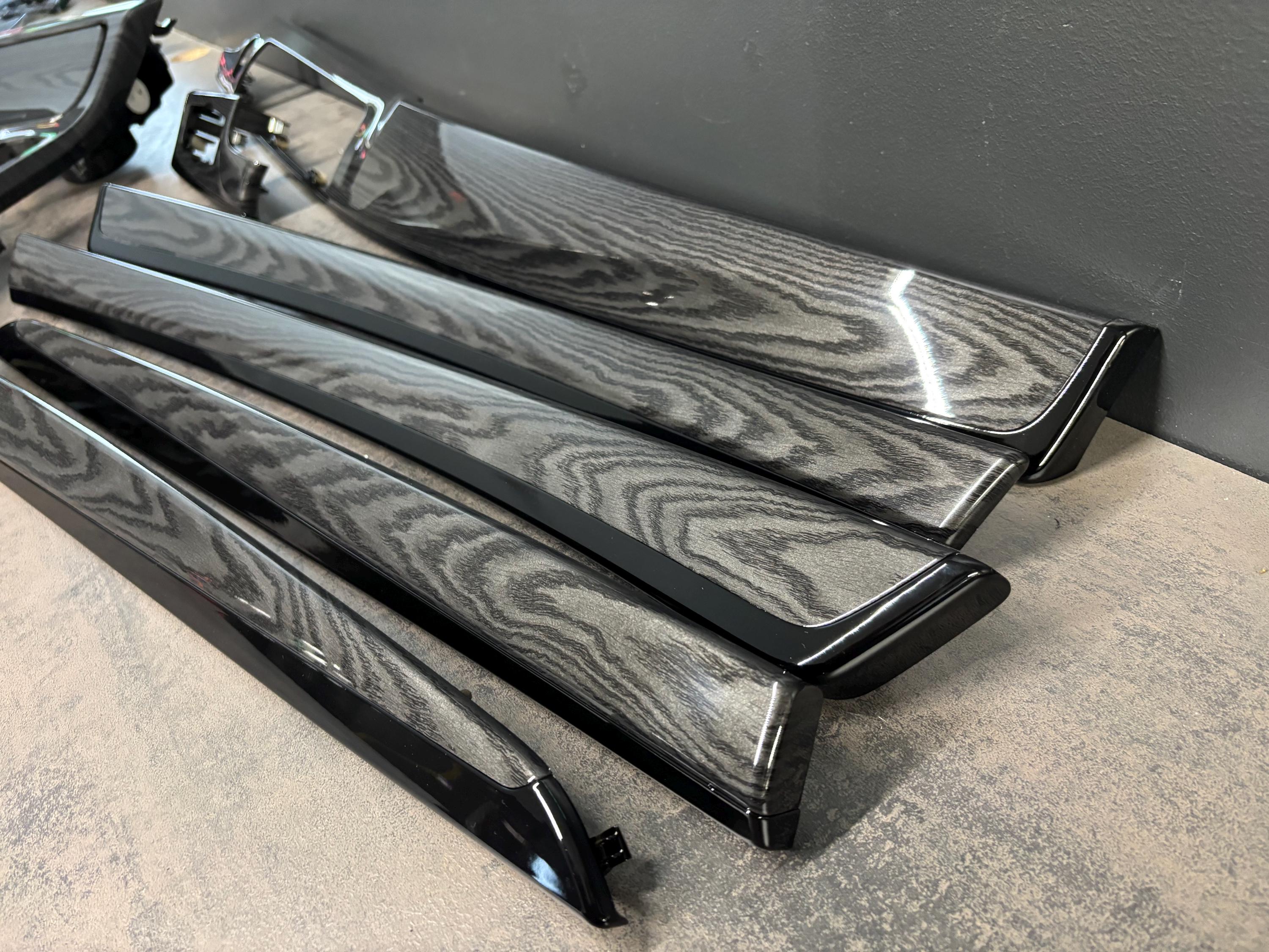 BMW F10 F11 Dark WOOD Interior Trim Set LHD - Etsy
