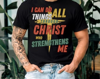 Philippians 4:13 Christian Fitness T-Shirt | Faith Workout Tee
