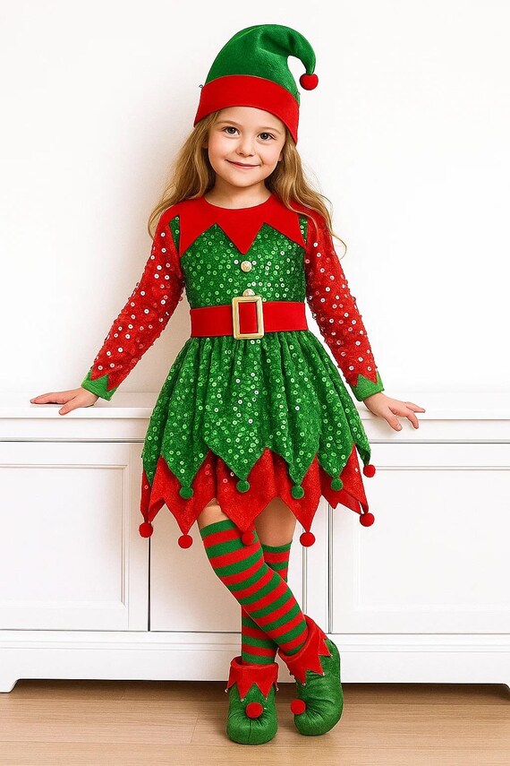 Girls' Christmas Dress - Green Festival Children's Dress, Festival Party  Dress, Christmas Performance Dress, Handmade Girls' Dress - Etsy Israel