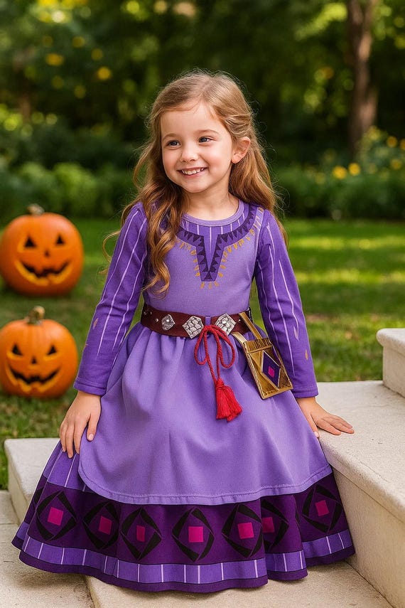 Handmade Purple Princess Dress With Cape: Girls' Halloween Cosplay Costume  - Etsy Israel