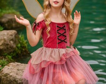 enchanted pink fairy dress Rose Princess Dress main image 1