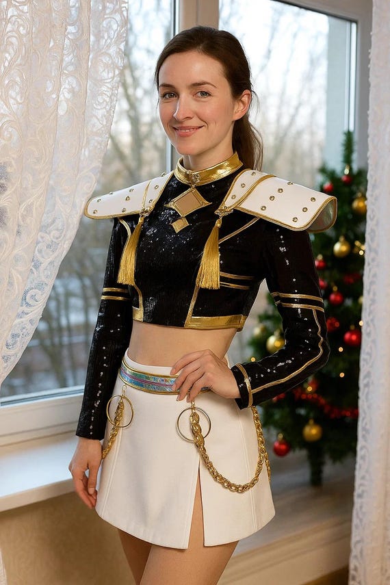 Black Gold Cosplay Dress, Handmade Stage Costume, Festival Party Outfit, Halloween Performance Wear, Christmas Gala Dress Black Gold Cosplay Dress, Handmade Stage Costume, Festival Party Outfit, Halloween Performance Wear, Christmas Gala Dress