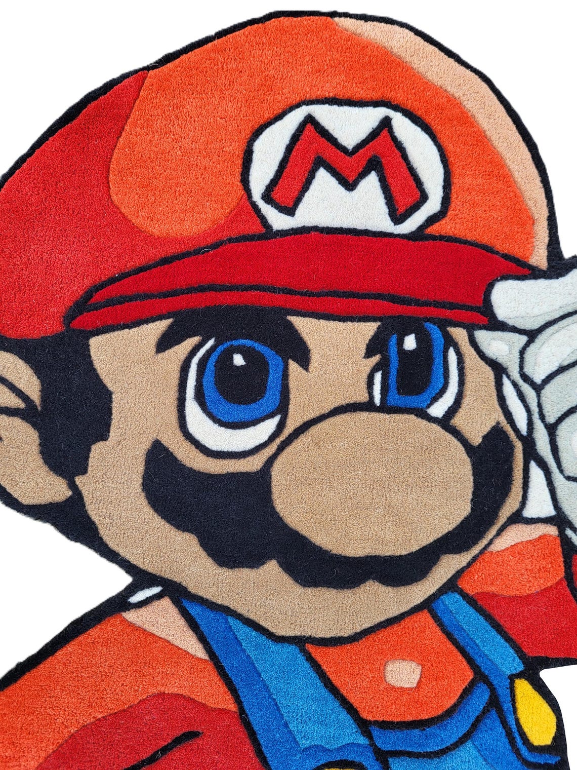 Mario Cartoon Kids Wool Rug 3x5 | Colorful Playroom Area Rug for ...