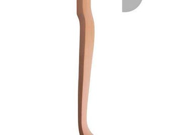 Noga Meblowa Ludwika XV z Drewna Bukowego F990004 73 cm