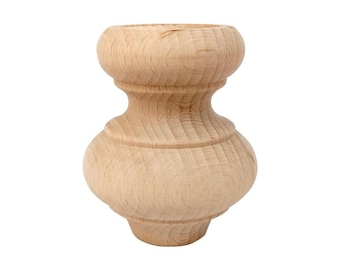 Drewniana nóżka meblowa średnica 67 mm, wysokość 80 mm - model WY00994