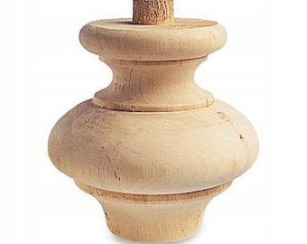 Noga meblowa toczona z olchy ∅ 112 mm, wysokość 120 mm - WY01046