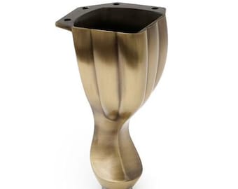 NOGA meblowa METALOWA Saray stary mosiądz h 140 mm - WY02010.SM