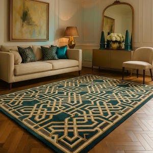Marokkanischer Teppich, Teppichmuster, Geometrisches Muster, Eleganter Moderner Wohnzimmer-Schlafzimmer-Dekorteppich