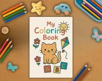 ABC Coloring Book Printable: Fun A-Z Educational Pages (Digital Download)