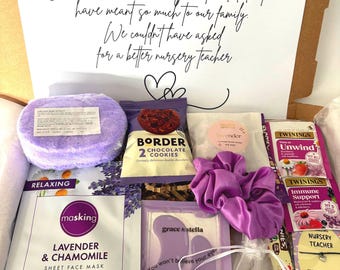 Nursery Teacher Gift Box, Pamper Hamper, Self-Care Treats