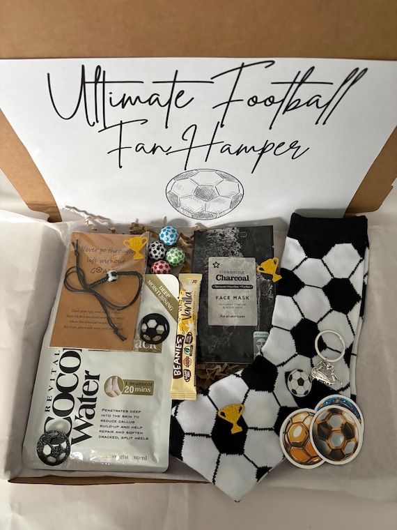 Men’s Football Hamper, Football Lovers Birthday Gift, Care Package For Football Fans, Football Giftbox, Personalised Football Gift
