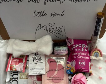Best friend hug in a box, Best friend pamper hamper, Friends for life present, Spa in a box, Long distance present, Care package gifts