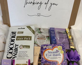 Thinking Of You Gift Hamper, Angel Token, Lavender Spa Set