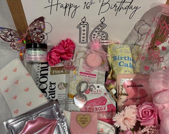 16th Birthday hamper, Teenager presents, Gifts for her, 16th gifts, 16th hamper, 16th spa box, 16th present, Gifts for her, Sweet 16 gifts