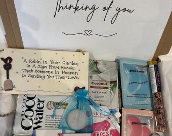 Robin Sympathy Gift Box, Bereavement Condolences Hamper
