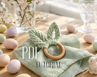 Bunny Ears Servetring Tutorial DIY Paaseihouder Lente Tafeldecor Project