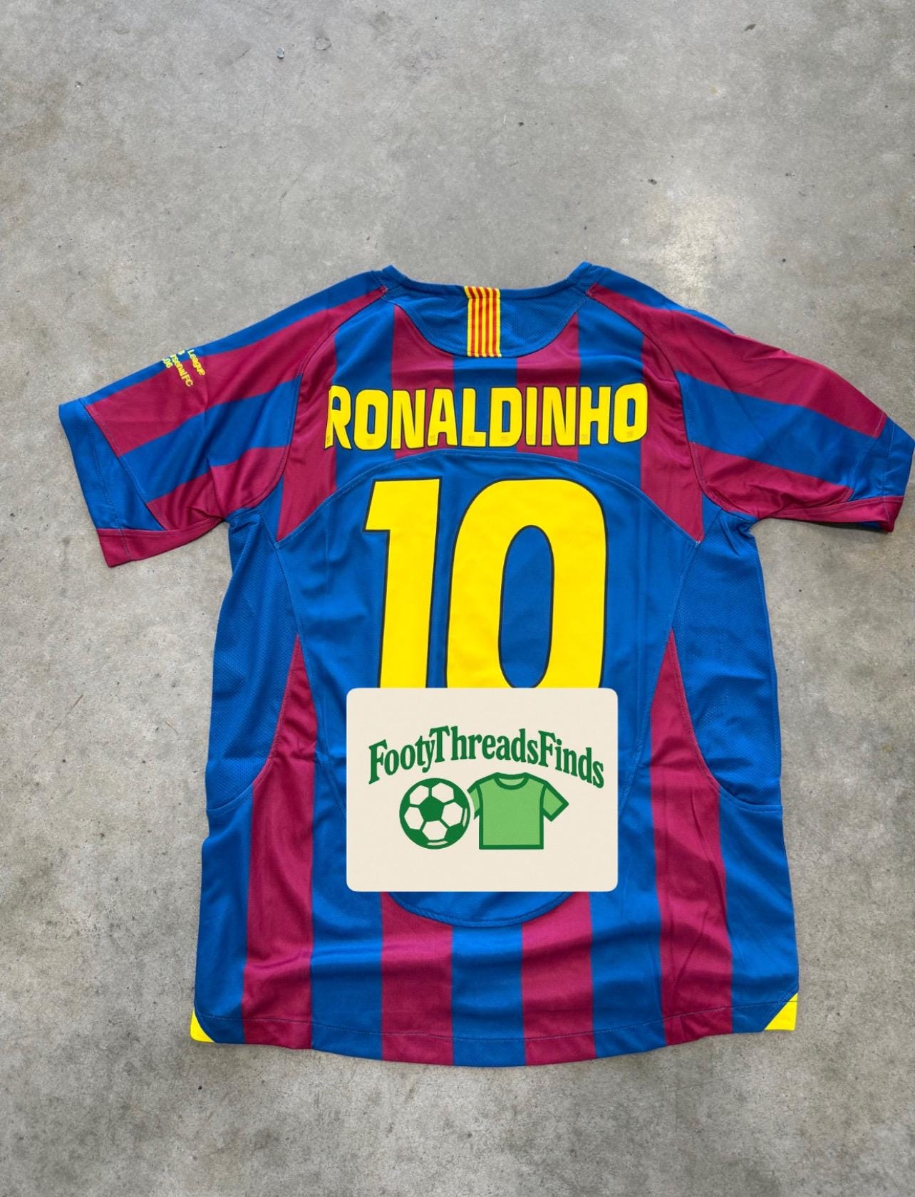 Maillot Brésil Ronaldinho Bleu – Taille L, Occasion – Comme Sur Les Photos, Football Collector