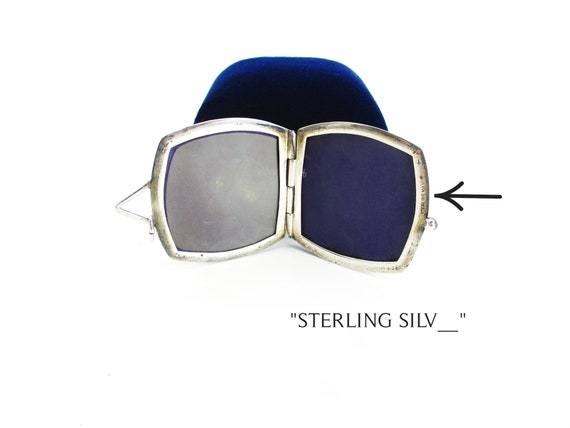 Art Deco Sterling Silver Locket, Antique 2 Photo … - image 8