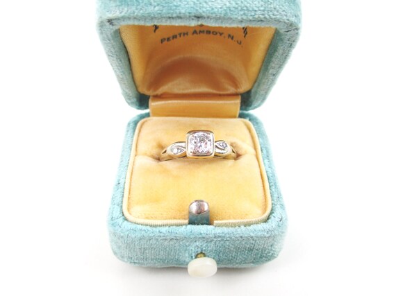 Illusion Diamond Ring, Antique Art Deco Engagemen… - image 9