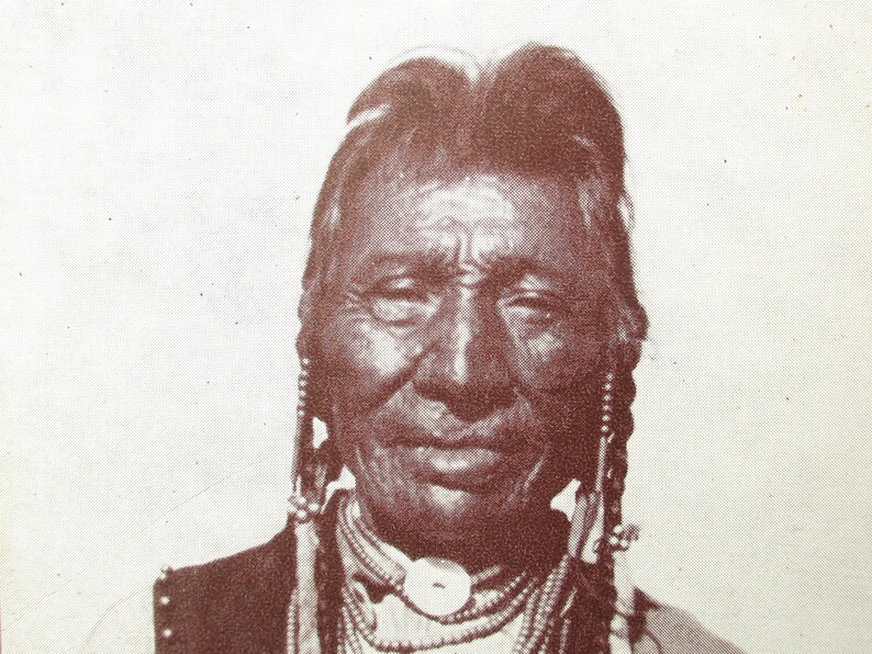 Plains Indian Photo Blackfoot Tribe Chief Weasel Calf Last Etsy