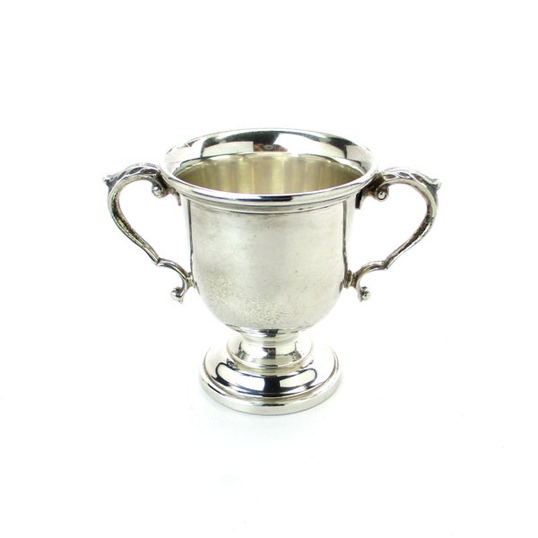 Miniature Sterling Silver Loving Cup or Unengraved Trophy by Redlich & Co, Vintage American Federal Style Décor 2.55 oz