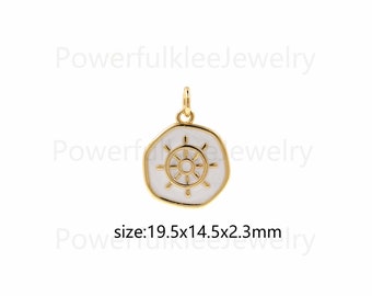 Sailing Rudder Charms 12mm Snap Pendant Necklace Set Drifting Bottle Charms Sailing Rudder Charms 12mm Snap Pendant Necklace Set Drifting Bottle Charms
