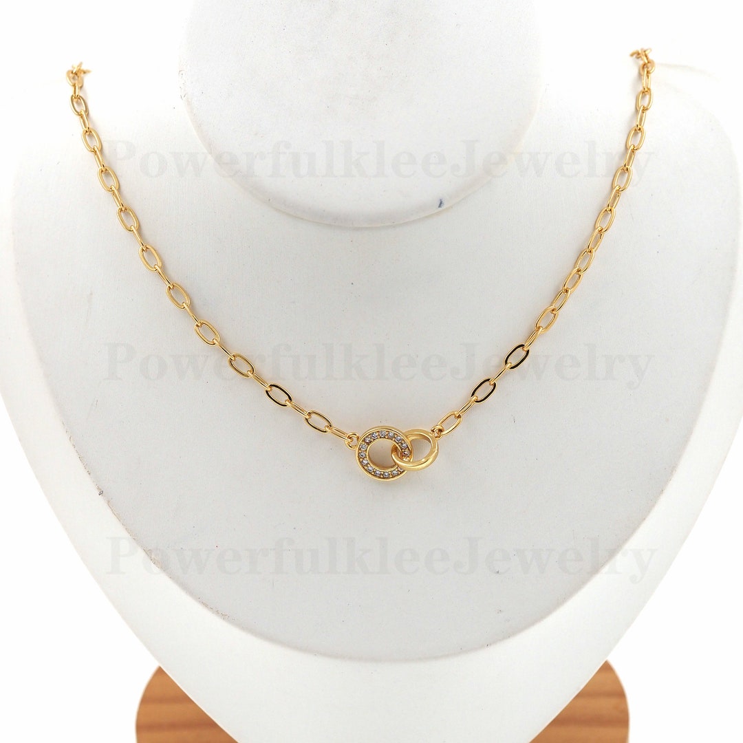 18K Gold Filled Paper Clip Chain,oval Chain,gold Oval Chain,gold Paper Clip Chain Necklace DIY
