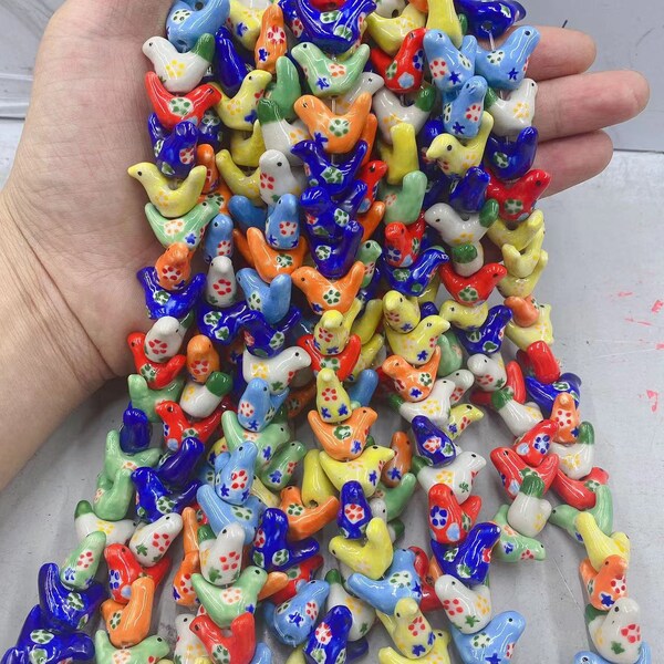 Ceramic Animal Beads Etsy