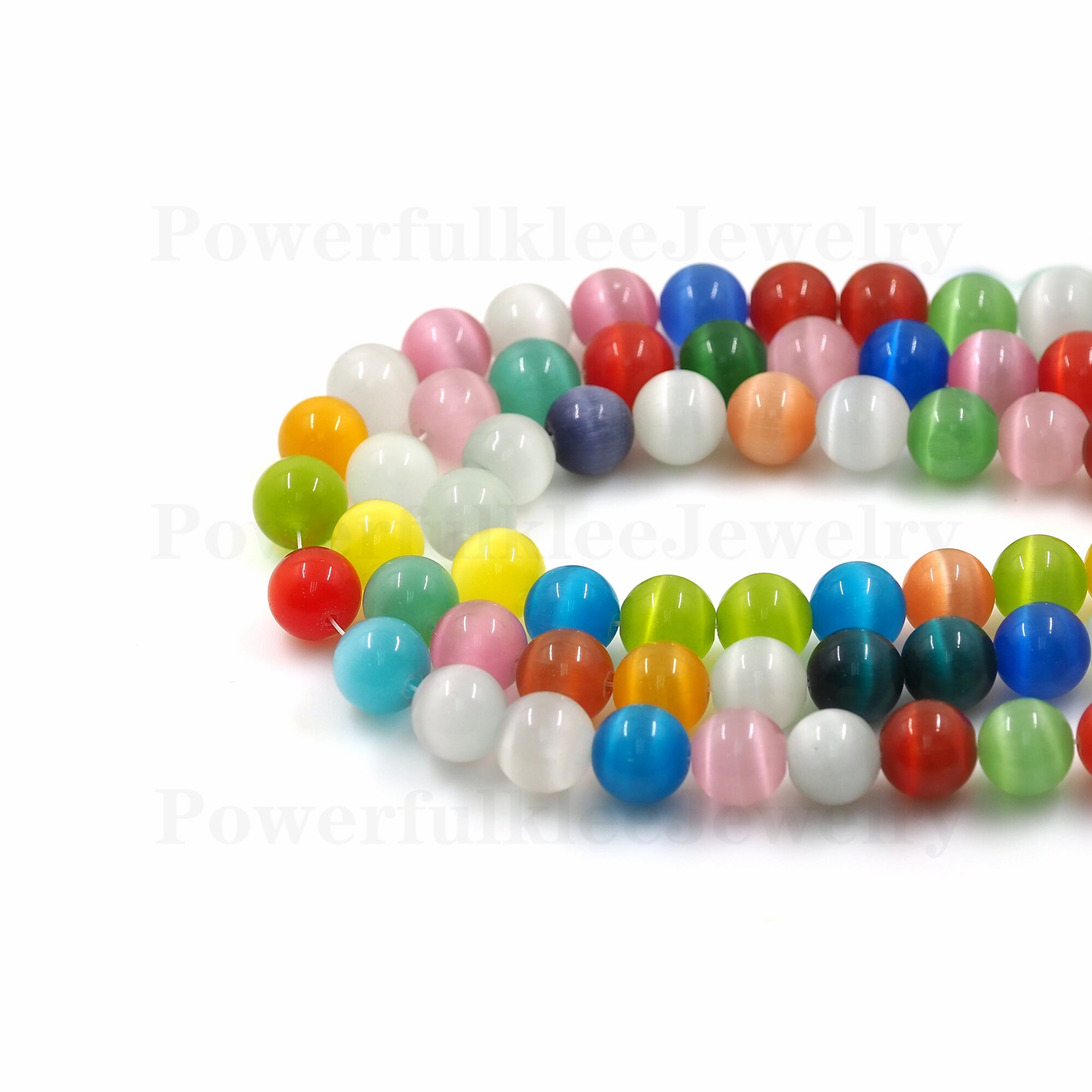 32pcs Powder Opal 12mm Beads Round Loose Beads For Jewelry Making Diy  Handmade