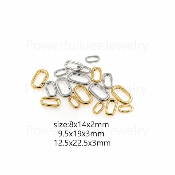 18K Gold Filled Oval Carabiner 