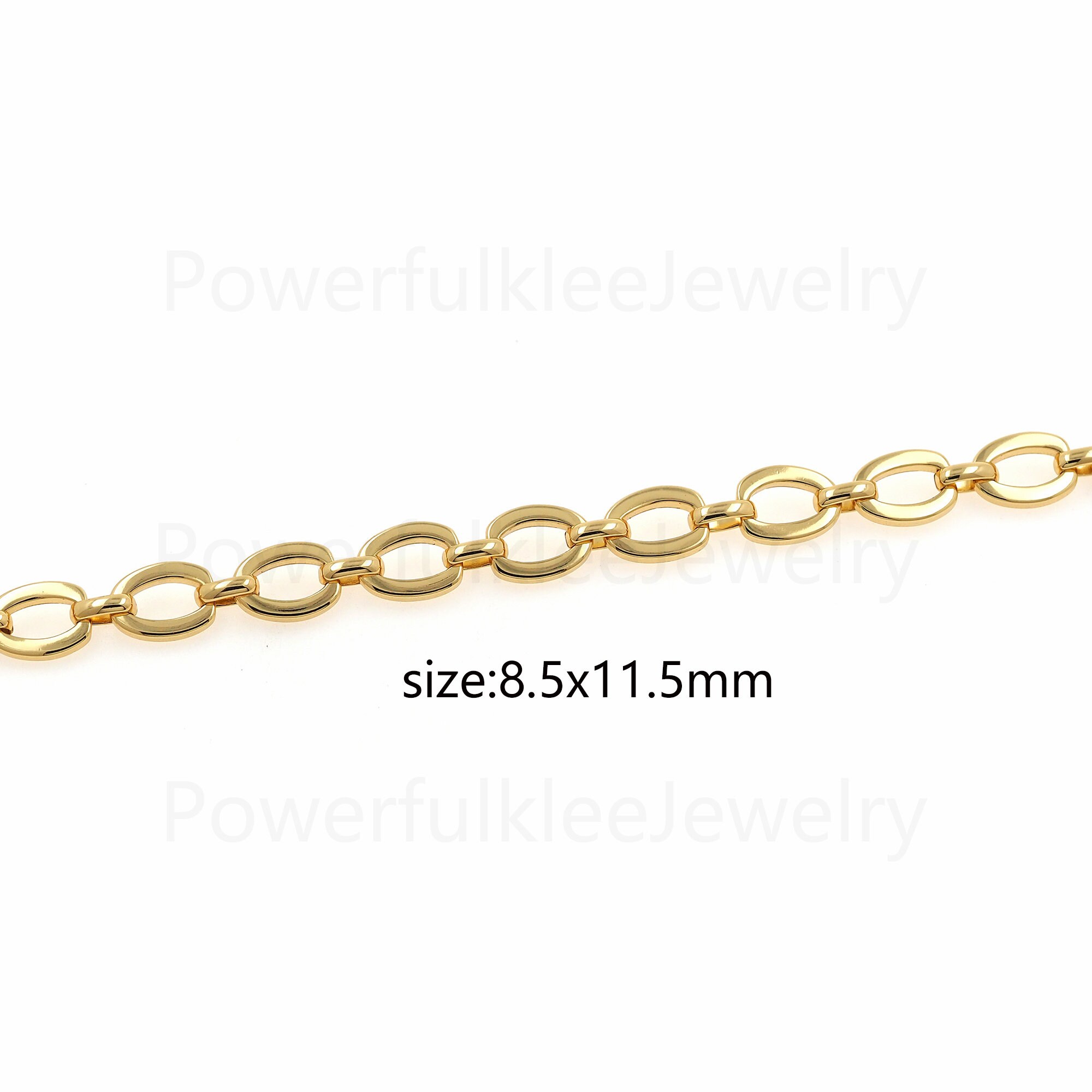 18K Gold Filled Oval Chain Necklace-gold Dainty Link - Etsy
