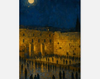 Poster Kotel Jerusalem Painting Museum-Quality Matte Paper