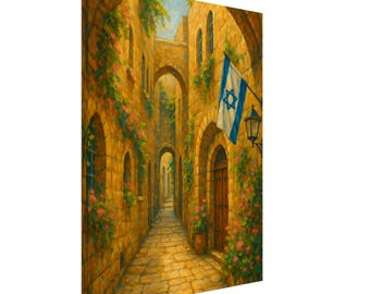 Canvas Jerusalem Israel Passageway Old City Style