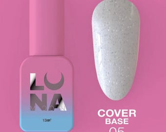 LunaMoon Cover Base 5, 13ml, White Shimmer