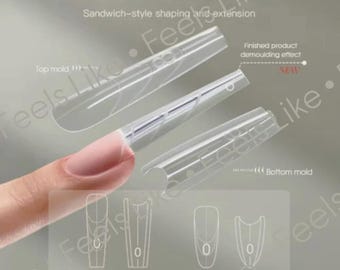 Sandwich Dual Forms-Leak-Proof Nail Forms: Reusable Dual Molds, 240 Pieces