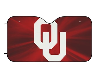 OU Sooners Car Sun Shade – UV Protection, Auto Windshield Cover
