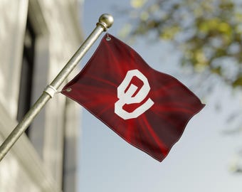 OU Sooners Double Sided Flag, NCAA College Team Decor