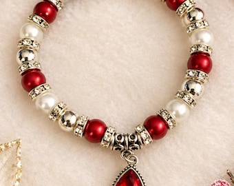 Pulsera inspirada en la Navidad "Delicia de Bastón de Caramelo" - Mis días contigo