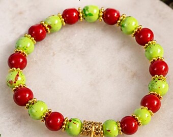 Pulsera navideña inspirada en el Grinch - Mis días contigo