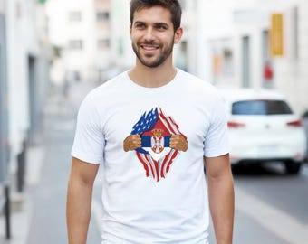 US and Serbian Tshirt