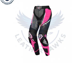 Ixon Vortex 3 Lady GPlus Motorbike Riding Pant -Moto GP Motorcycle Original Leather Racing Pant With Complete Protection- Gift For Bikers