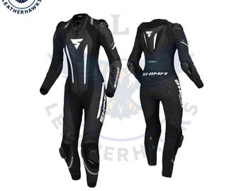 Shima Miura RS Women's Moto GP Motorcycle Riding Suit, GPlus Motorbike Original Leather Racing Suit, CE Approved Protections, Gift For Her
