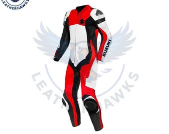Suzuki GSXR Moto GP Motorcycle Riding Suit, GPlus Motorbike Original Leather Racing Suit, CE Approved Protections, Gift For Bikers