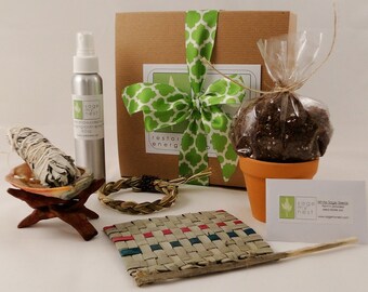 SageMyNest Housewarming Gift Kit - A Sage Cleansing, Sage Smudge Kit For A New Home Owner Or New Apartment! Unique Housewarming Gift Idea!
