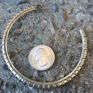 Large hoop Genuine Swarovski Crystal Earrings