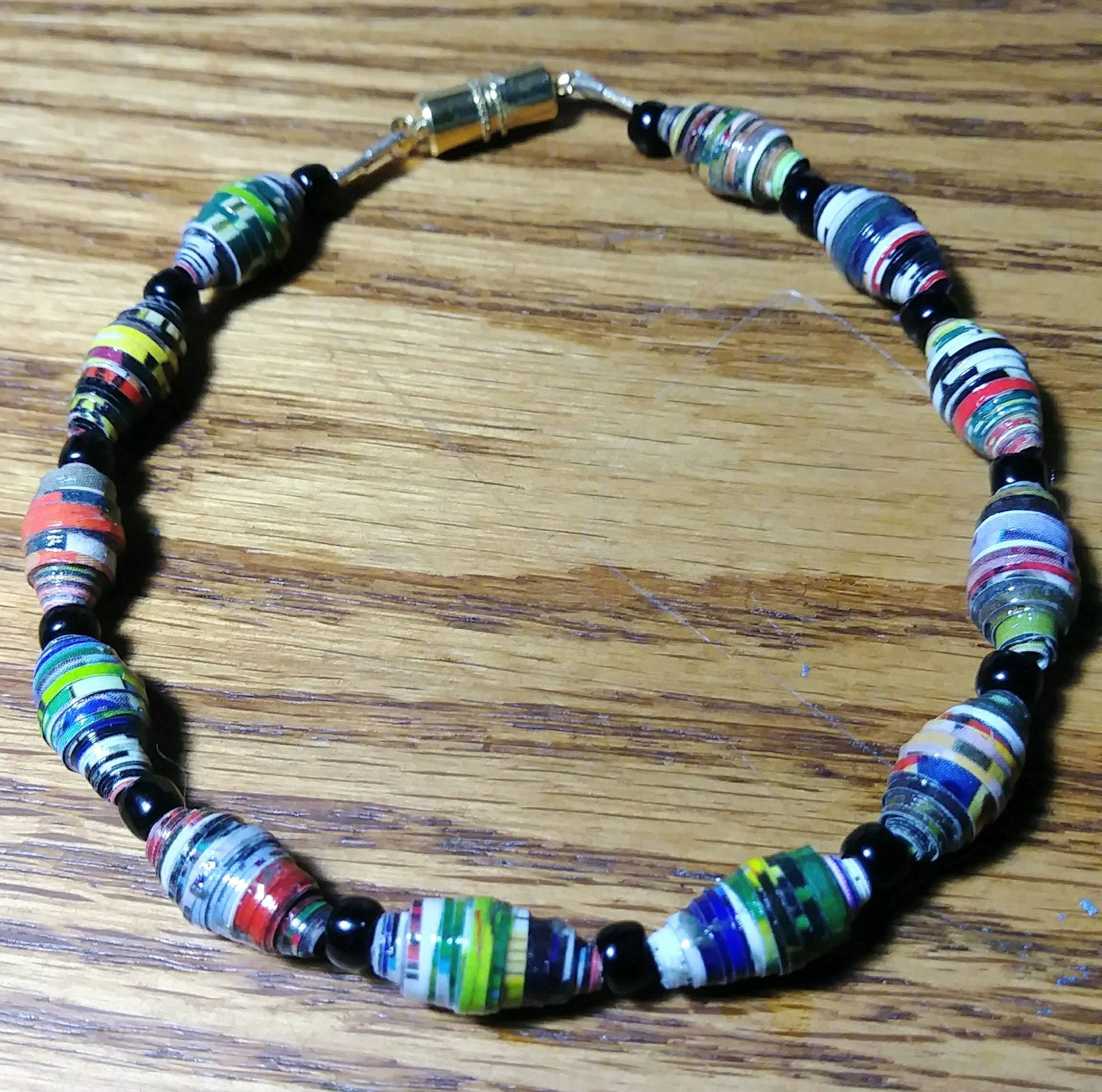 Recycled Paper Bead Bracelets  Paper bead bracelet Paper beads Paper  bracelet